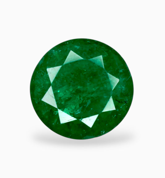 Natural Zambian Emerald Stone Round Shape 0.86 Carats 5x5mm