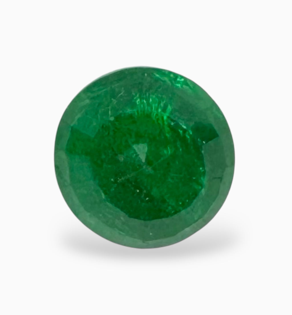 Natural Zambian Emerald Stone Round Shape 0.86 Carats 5x5mm