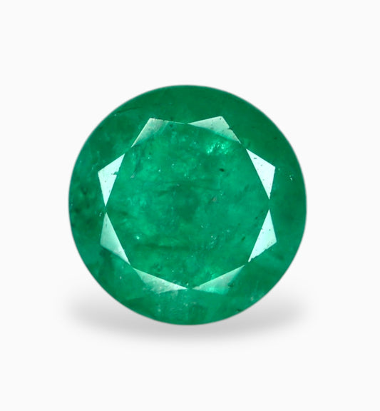 Natural Zambian Emerald Stone Round Shape 0.69 Carats 5.8x5.8mm