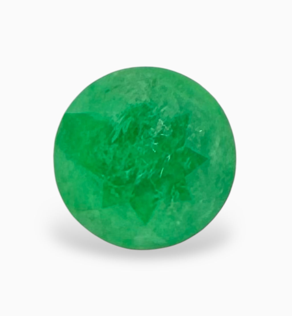 Natural Zambian Emerald Stone Round Shape 0.69 Carats 5.8x5.8mm