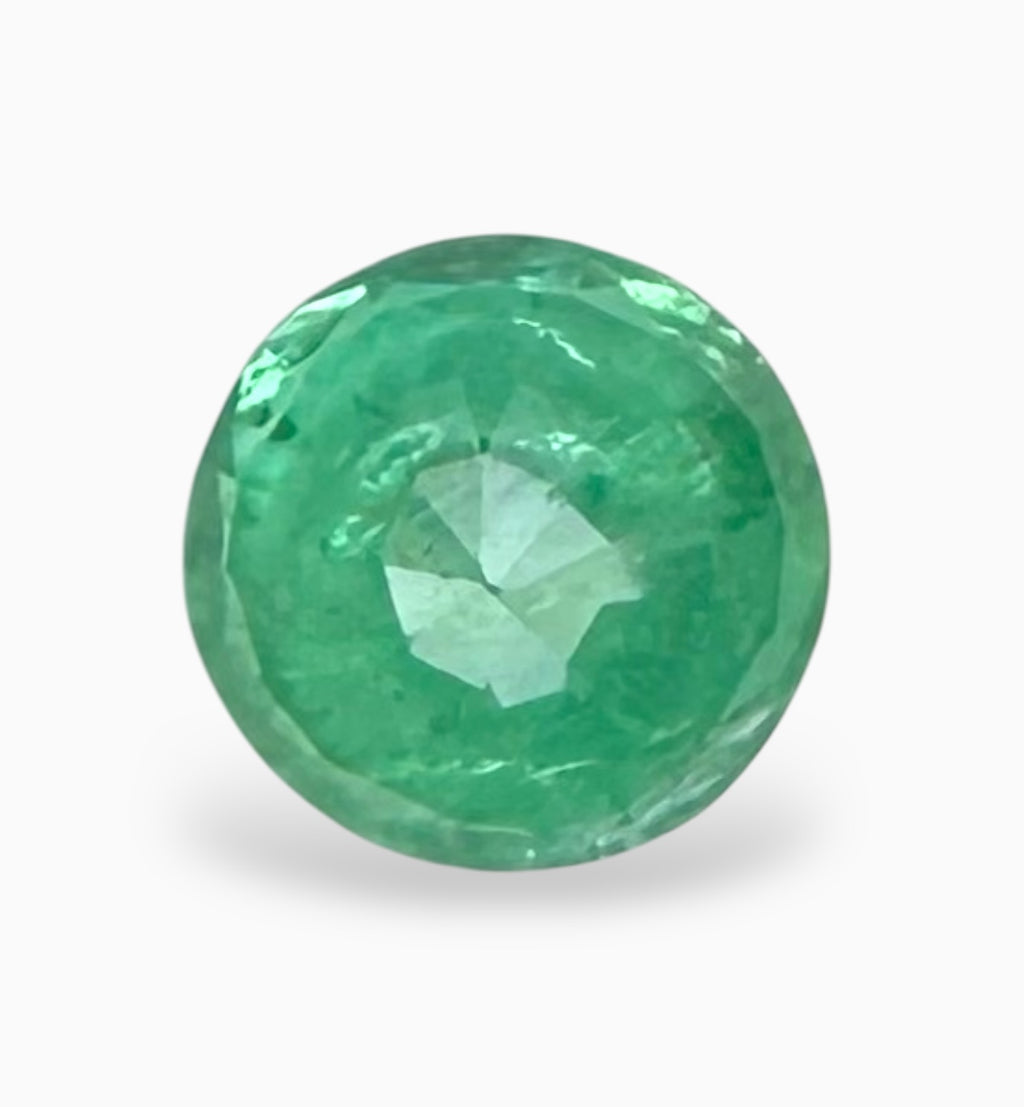Natural Zambian Emerald Stone Round Shape 0.80 Carats 6x6mm