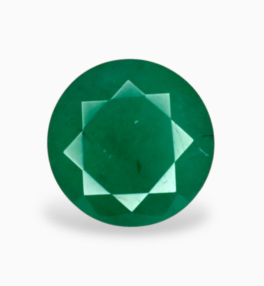 Natural Zambian Emerald Stone Round Shape 0.56 Carats 5.1x5.1mm