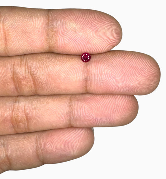 Natural ruby Stone 0.19 Carats Round Shape 3.6mm