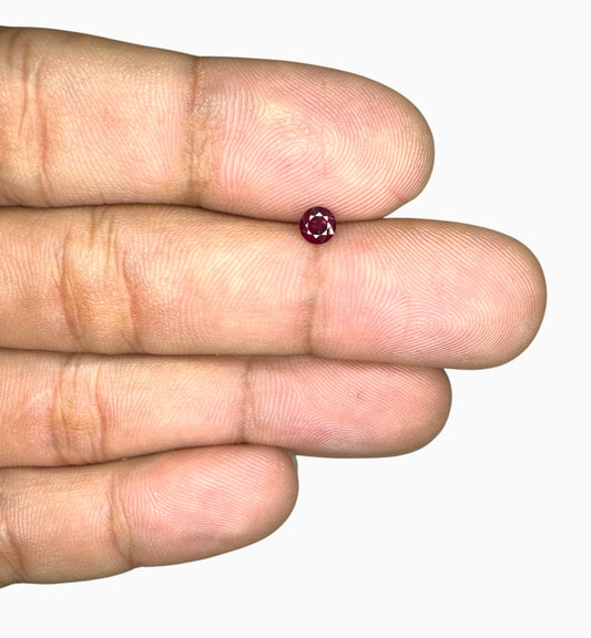 Natural ruby Stone 0.30 Carats Round Shape 4mm