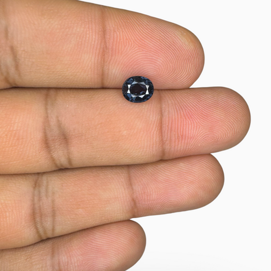 Natural Blue Spinel Stone 1.01 Carats Oval Cut (6.5x5.5mm)