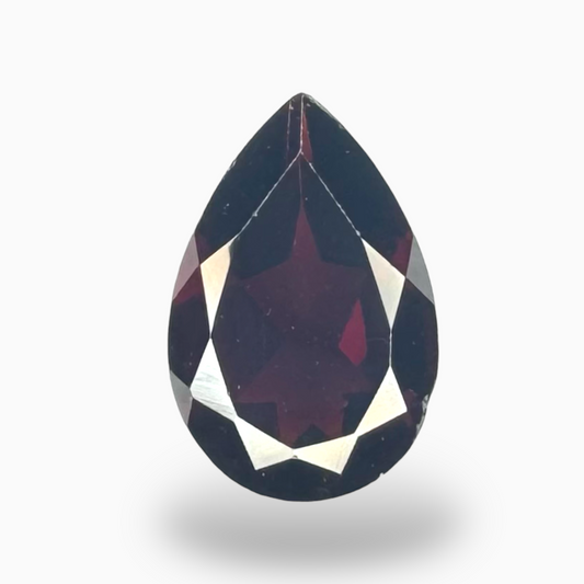 Natural Red Almandine Garnet Pear Shape (Pyrope) 2.89 Carats 10X7mm