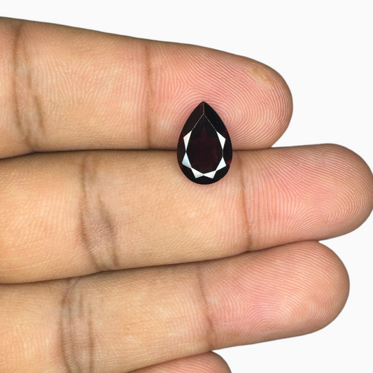 Natural Red Almandine Garnet Pear Shape (Pyrope) 2.89 Carats 10X7mm