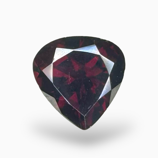 Natural Almandine Red Garnet 6.30 Carats Pear Shape (Pyrope) 12X12mm