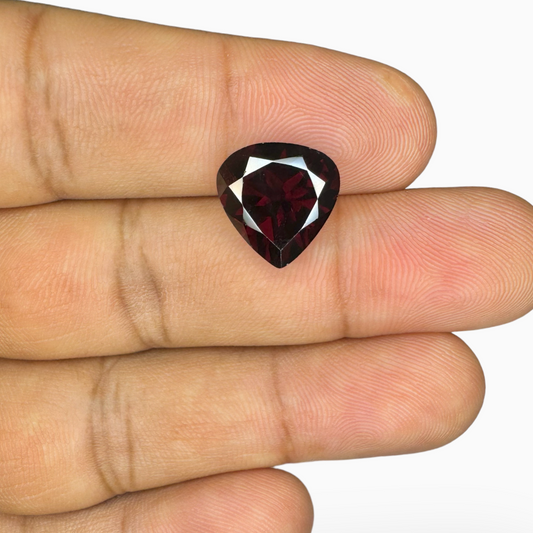 Natural Almandine Red Garnet 6.30 Carats Pear Shape (Pyrope) 12X12mm