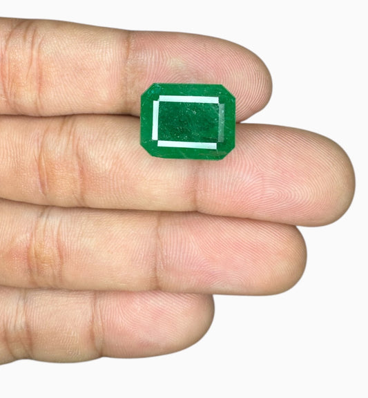 Natural Zambian Emerald Stone 11.92 Carats 15.4x12.4mm