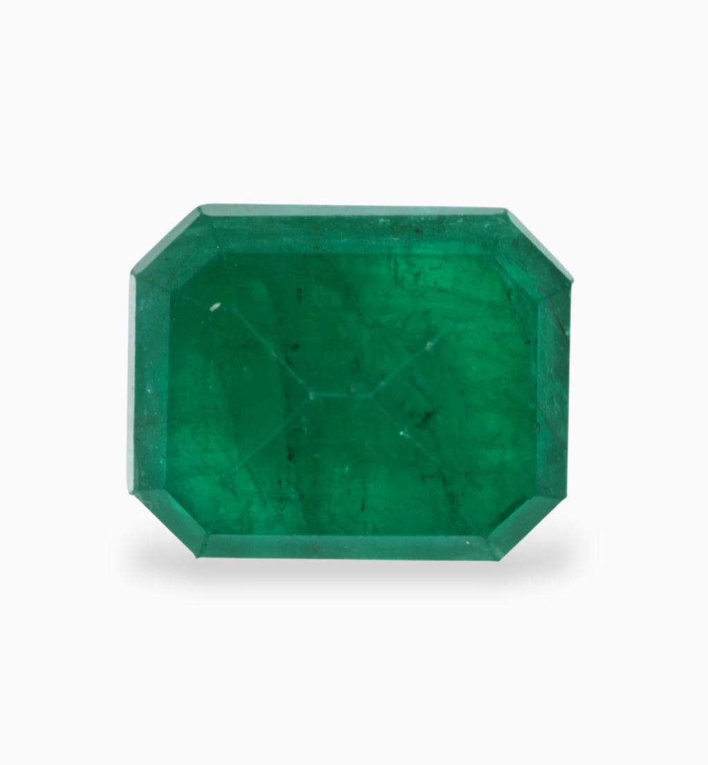 Natural Zambian Emerald Stone 8.12 Carats 13.6x11mm