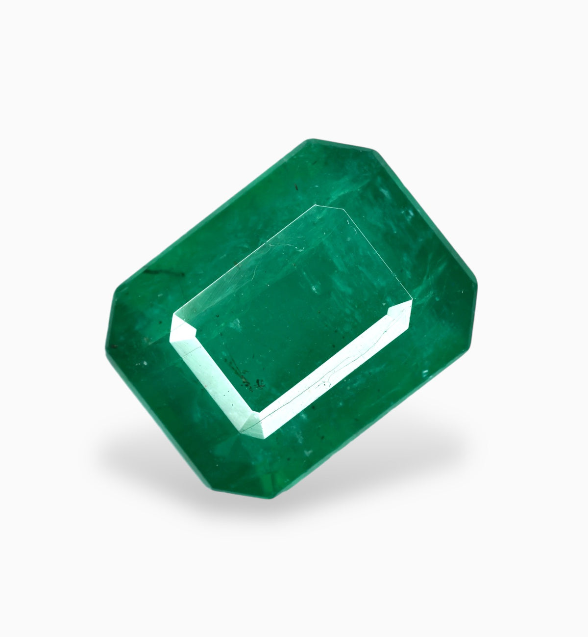 Natural Zambian Emerald Stone 7.28 Carats 13.1x10.1mm