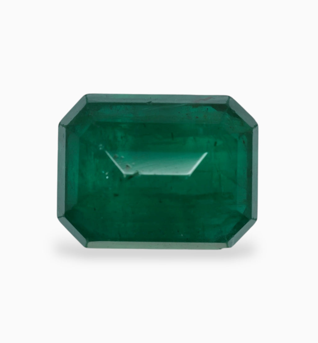 Natural Zambian Emerald Stone 7.28 Carats 13.1x10.1mm