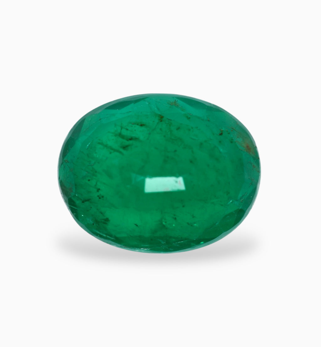 Natural Zambian Emerald Stone 3.17 Carats 11.7x9.1mm