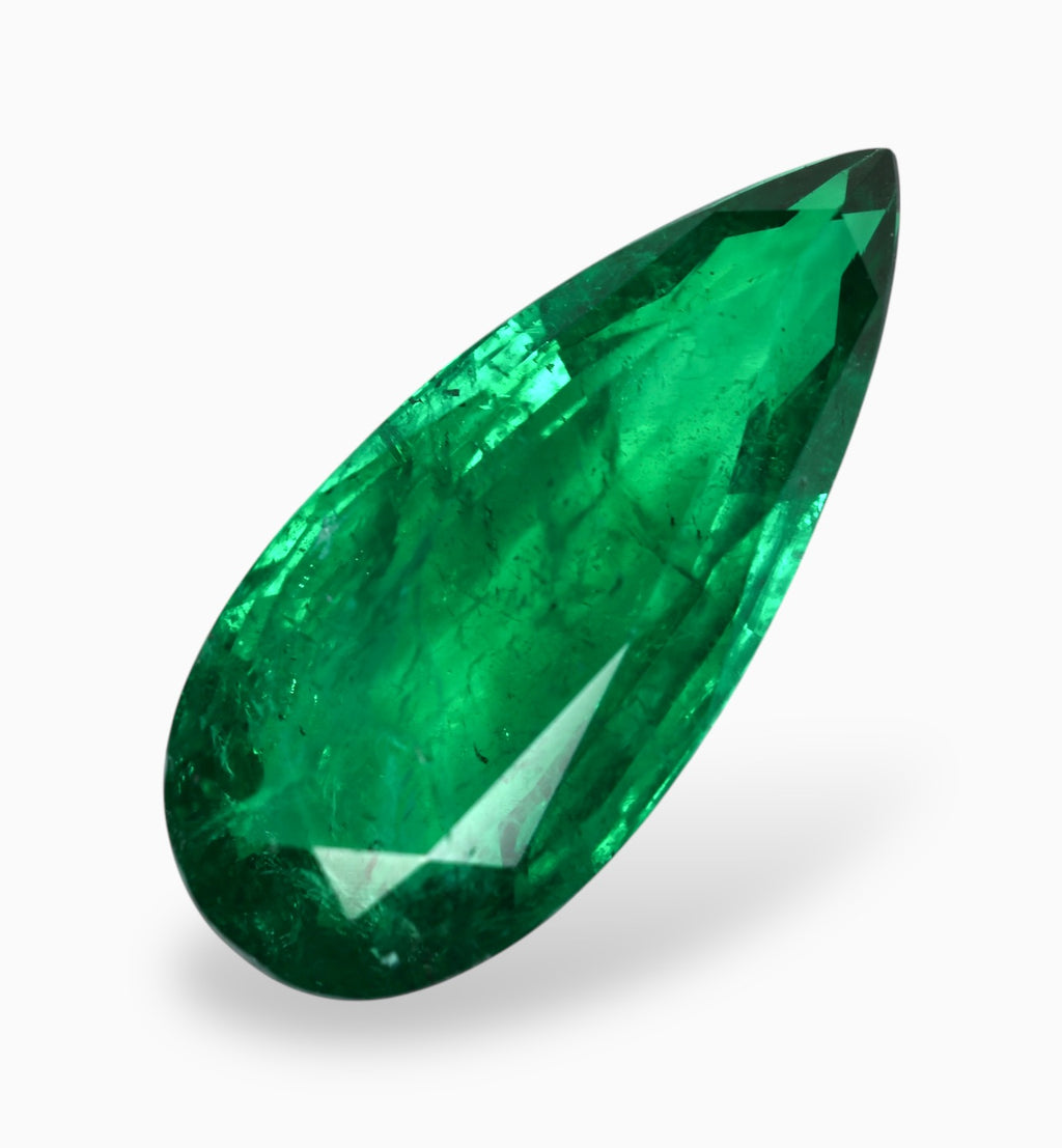 Natural Zambian Emerald Stone 10.04 Carats 20.5x10.5mm