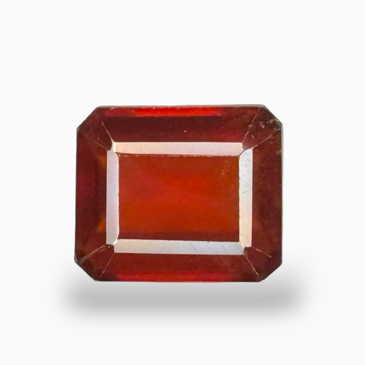 Natural Hessonite Garnet Emerald Cut 5.97 Carats 12X9mm (Gomed Stone)