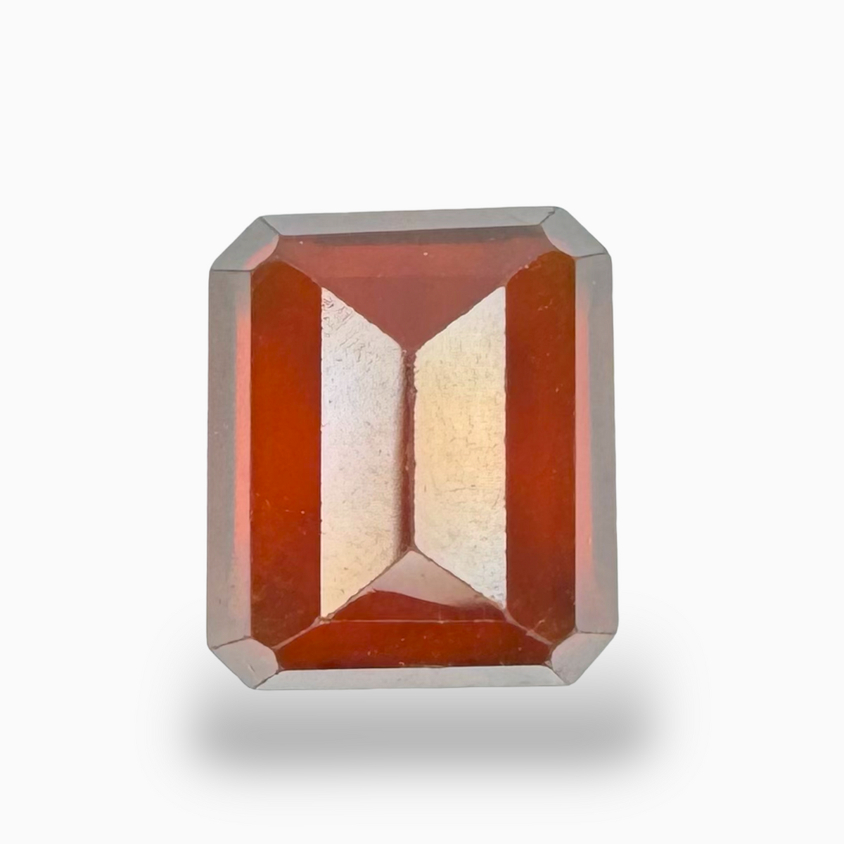 Natural Hessonite Garnet Emerald Cut 5.97 Carats 12X9mm (Gomed Stone)