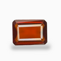 Natural Hessonite Garnet Emerald Cut 3.56 Carats 11X8mm (Gomed Stone)