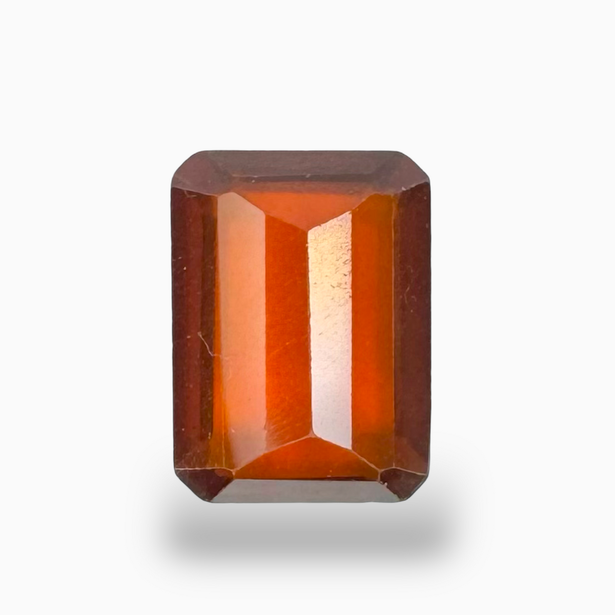 Natural Hessonite Garnet Emerald Cut 3.56 Carats 11X8mm (Gomed Stone)