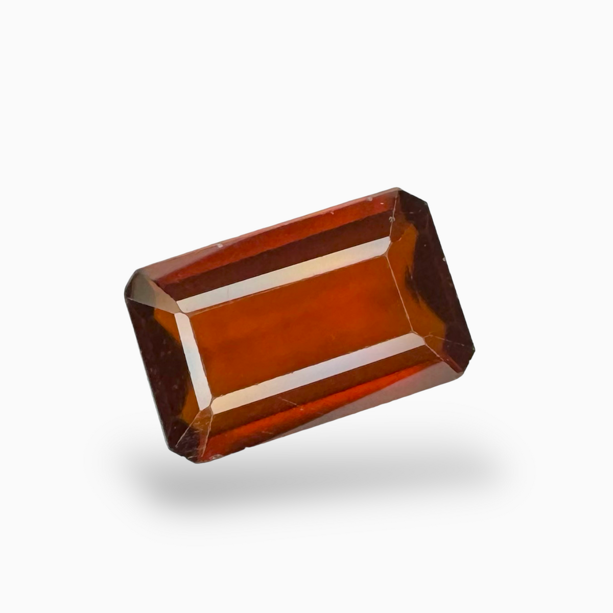 Natural Hessonite Garnet Emerald Cut 4.90 Carats 13X8mm (Gomed Stone)