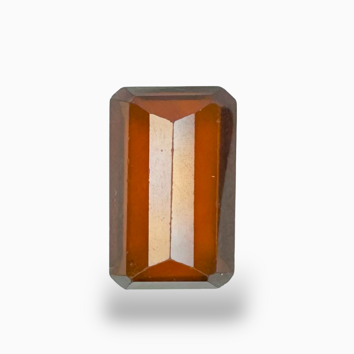 Natural Hessonite Garnet Emerald Cut 4.7 Carats 13X8mm (Gomed Stone)