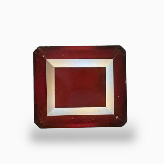 Natural Orange Hessonite Garnet 14.12 Carats Emerald Cut ( 14X12mm )