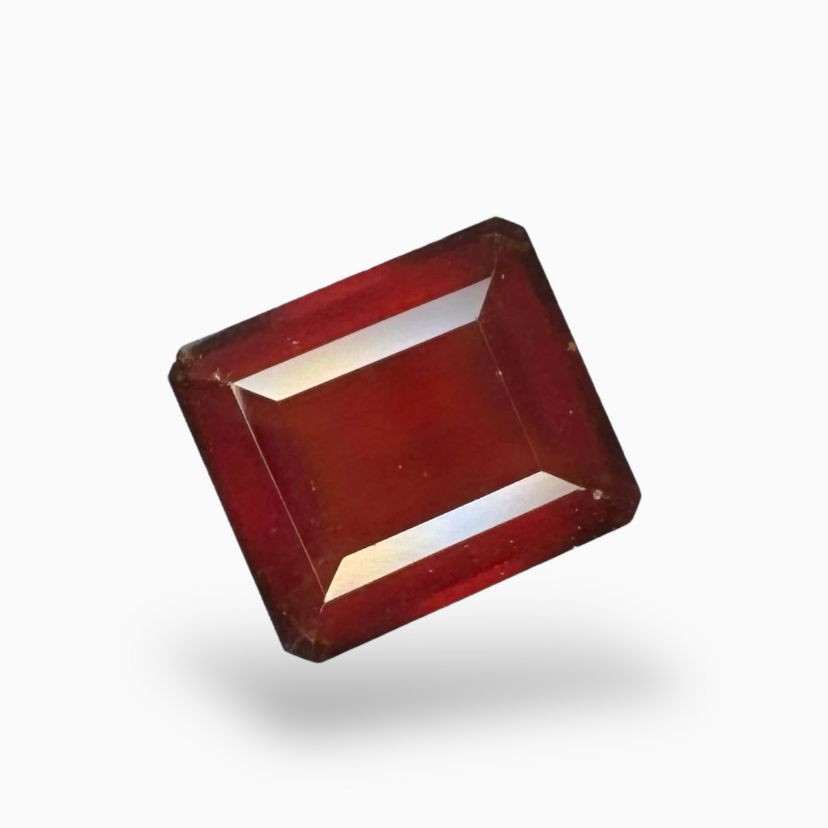Natural Orange Hessonite Garnet 14.12 Carats Emerald Cut ( 14X12mm )