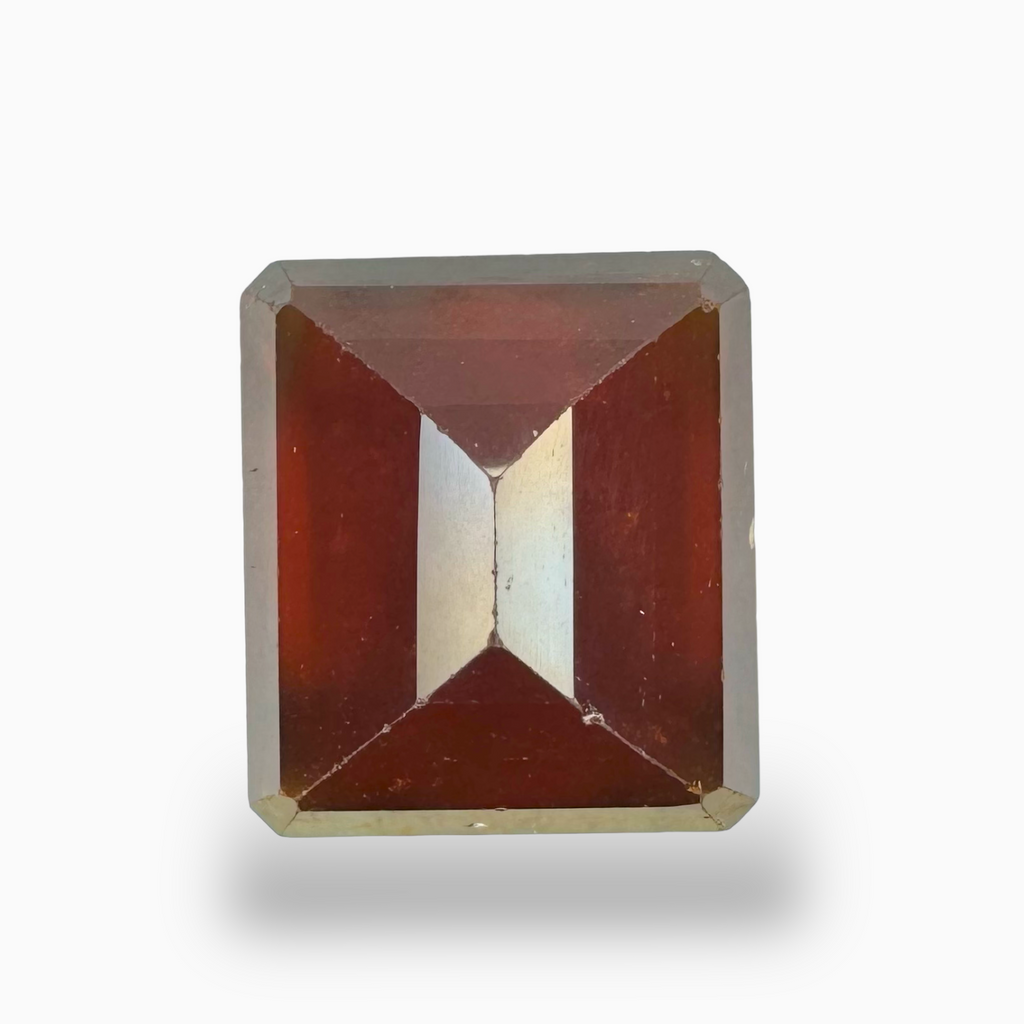 Natural Orange Hessonite Garnet 14.12 Carats Emerald Cut ( 14X12mm )