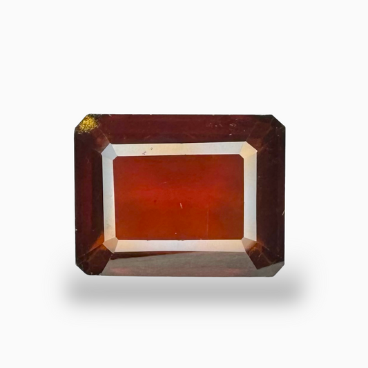 Natural Dark Orange Hessonite Garnet 13.14 Carats Emerald Cut ( 16X13mm )