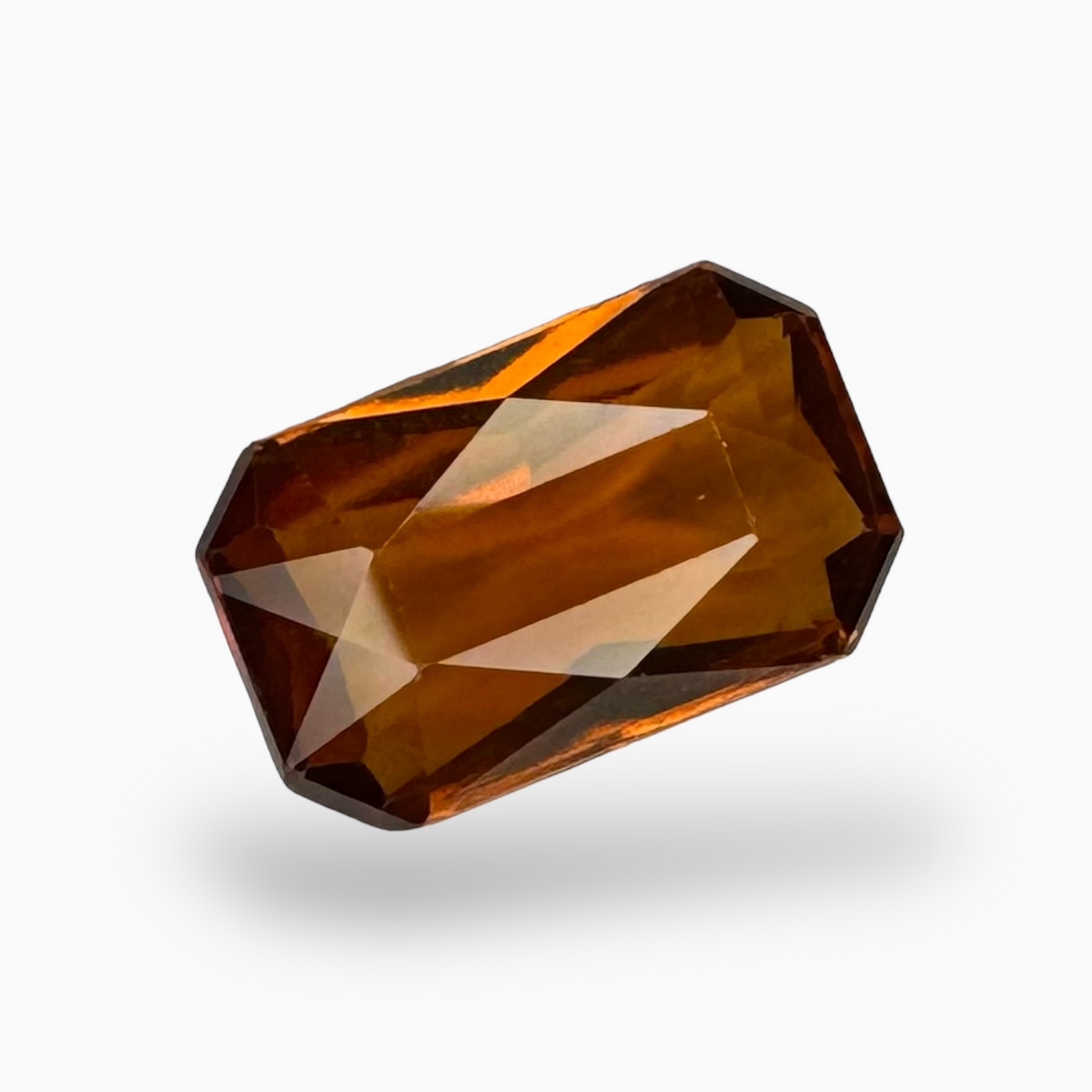 Natural Hessonite Garnet Emerald Cut 4.78 Carats 13X8mm (Gomed Stone)