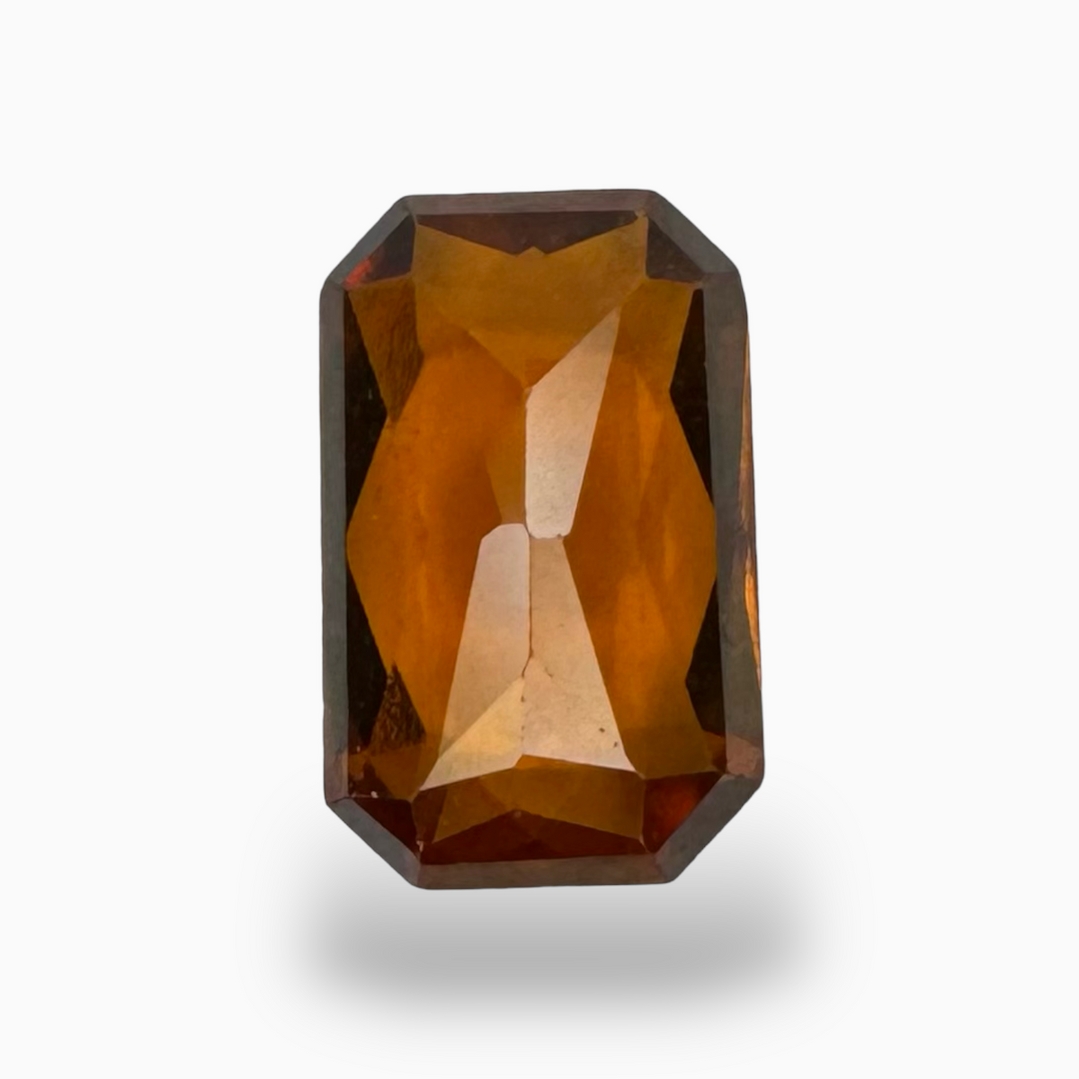 Natural Hessonite Garnet Emerald Cut 4.78 Carats 13X8mm (Gomed Stone)