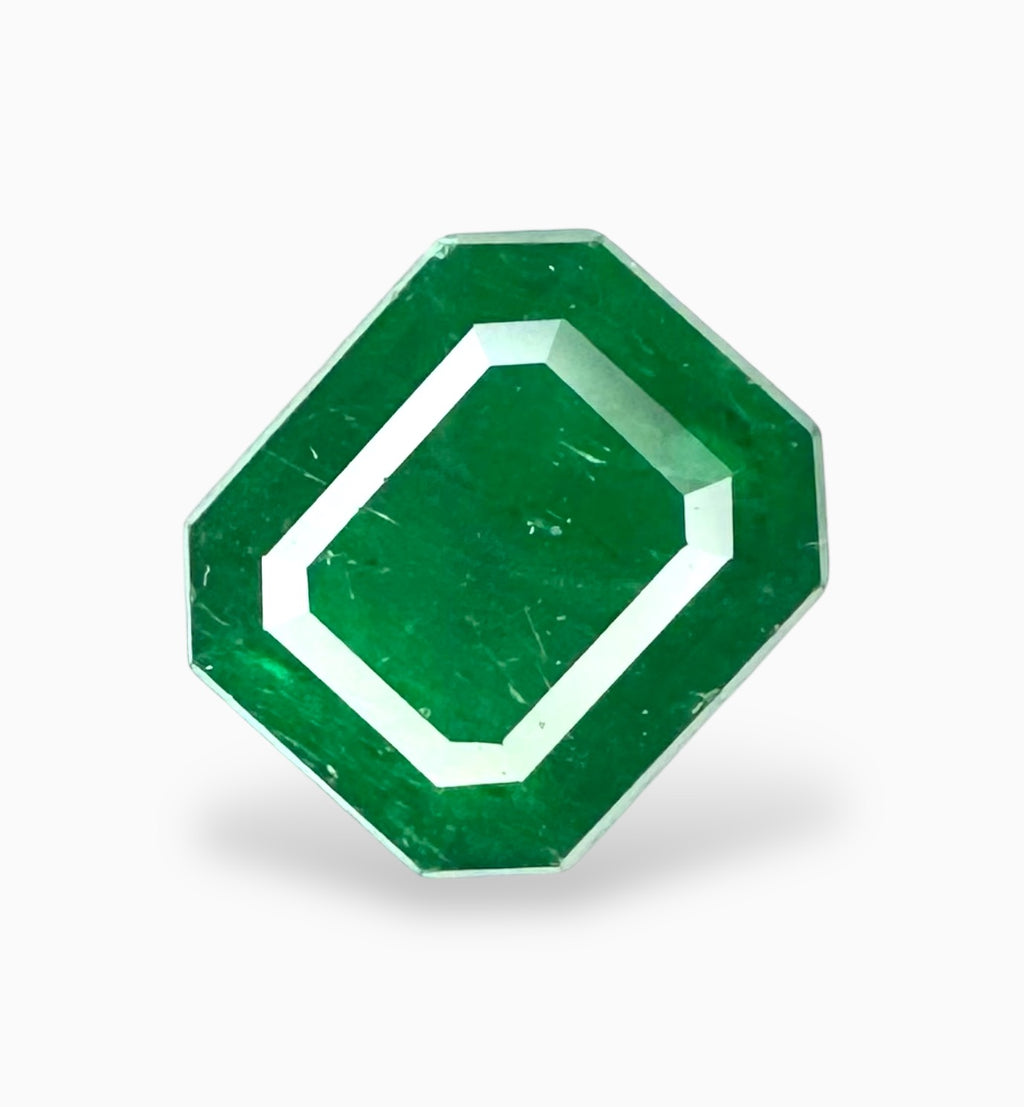 Natural Zambian Emerald Stone 6.16 Carats 12.2x10.6mm