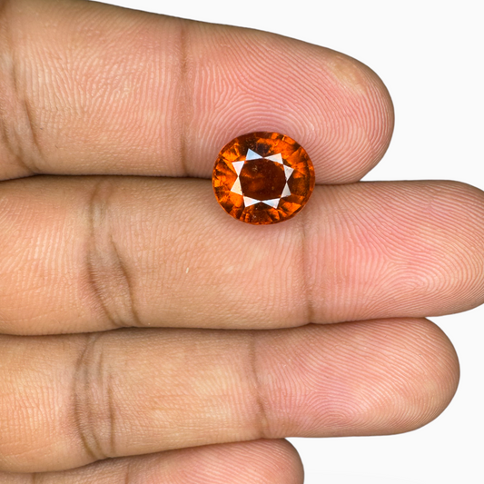 Natural Hessonite Garnet Oval Shape 4.45 Carats 10X9mm (Gomed Stone)