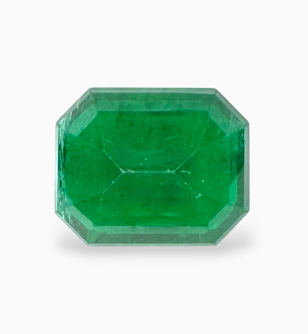Natural Zambian Emerald Stone 6.42 Carats 13.2x10.8mm