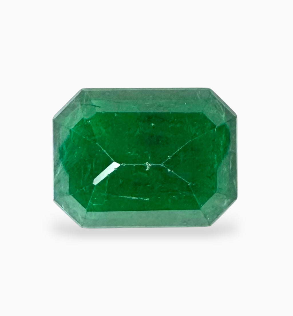 Natural Zambian Emerald Stone 6.21 Carats 13.5x10.1mm