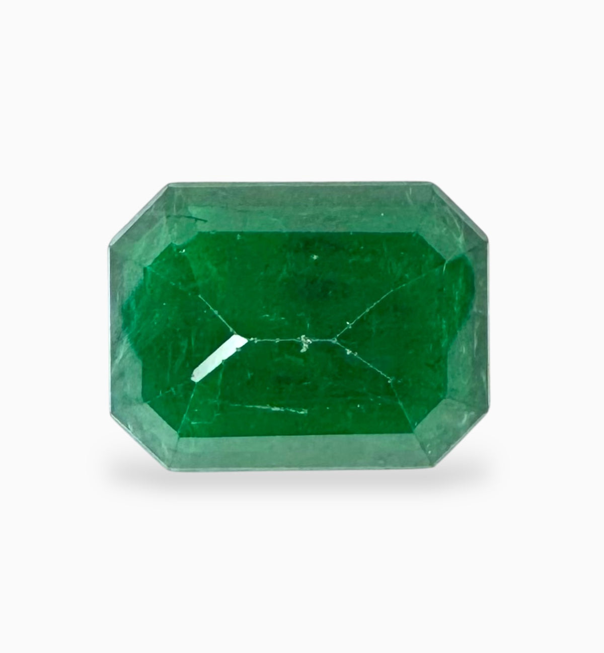 Natural Zambian Emerald Stone 6.21 Carats 13.5x10.1mm