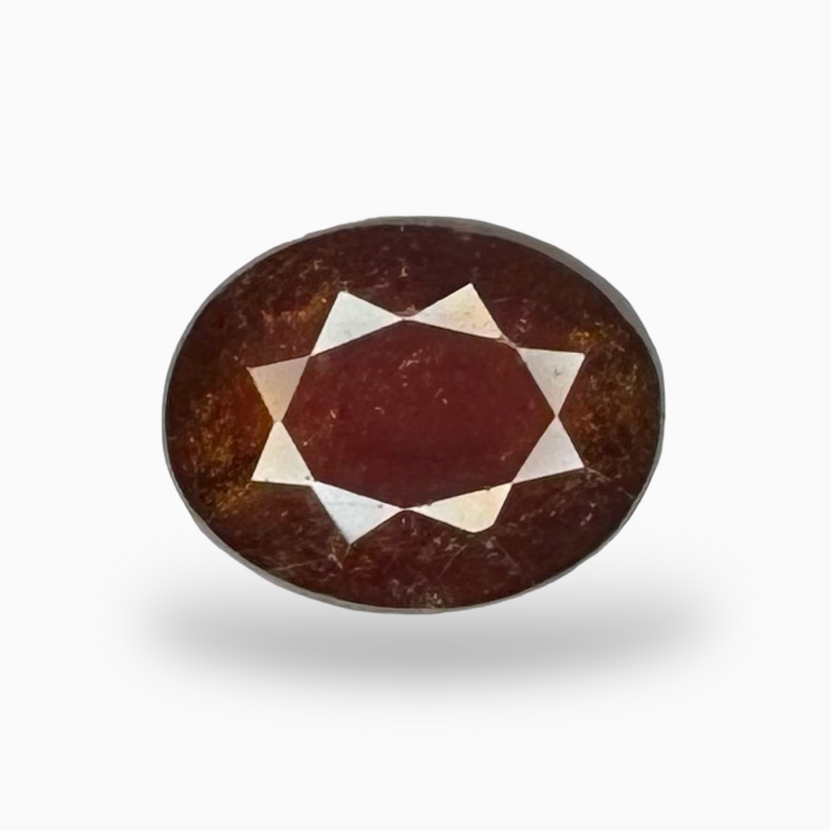 Dark Orange Hessonite Garnet Natural Oval 8.68 Carats ( 14X12mm )