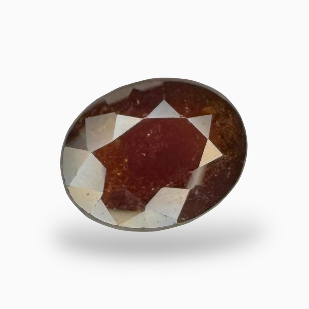 Dark Orange Hessonite Garnet Natural Oval 8.68 Carats ( 14X12mm )