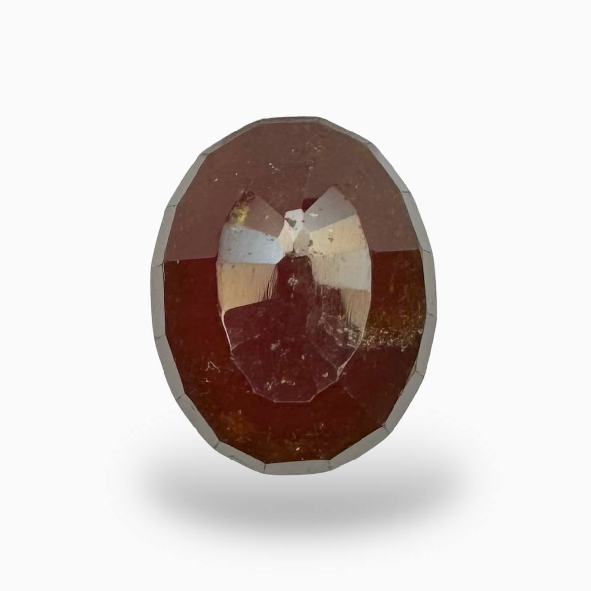 Dark Orange Hessonite Garnet Natural Oval 8.68 Carats ( 14X12mm )
