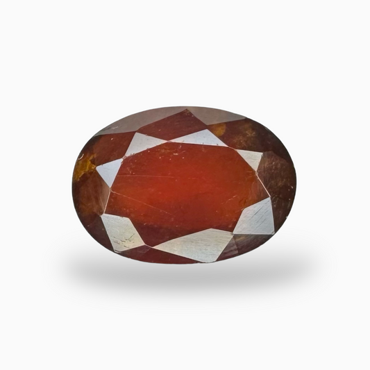 Dark Orange Hessonite Garnet Natural Oval Shape 7.52 Carats ( 14X12mm )