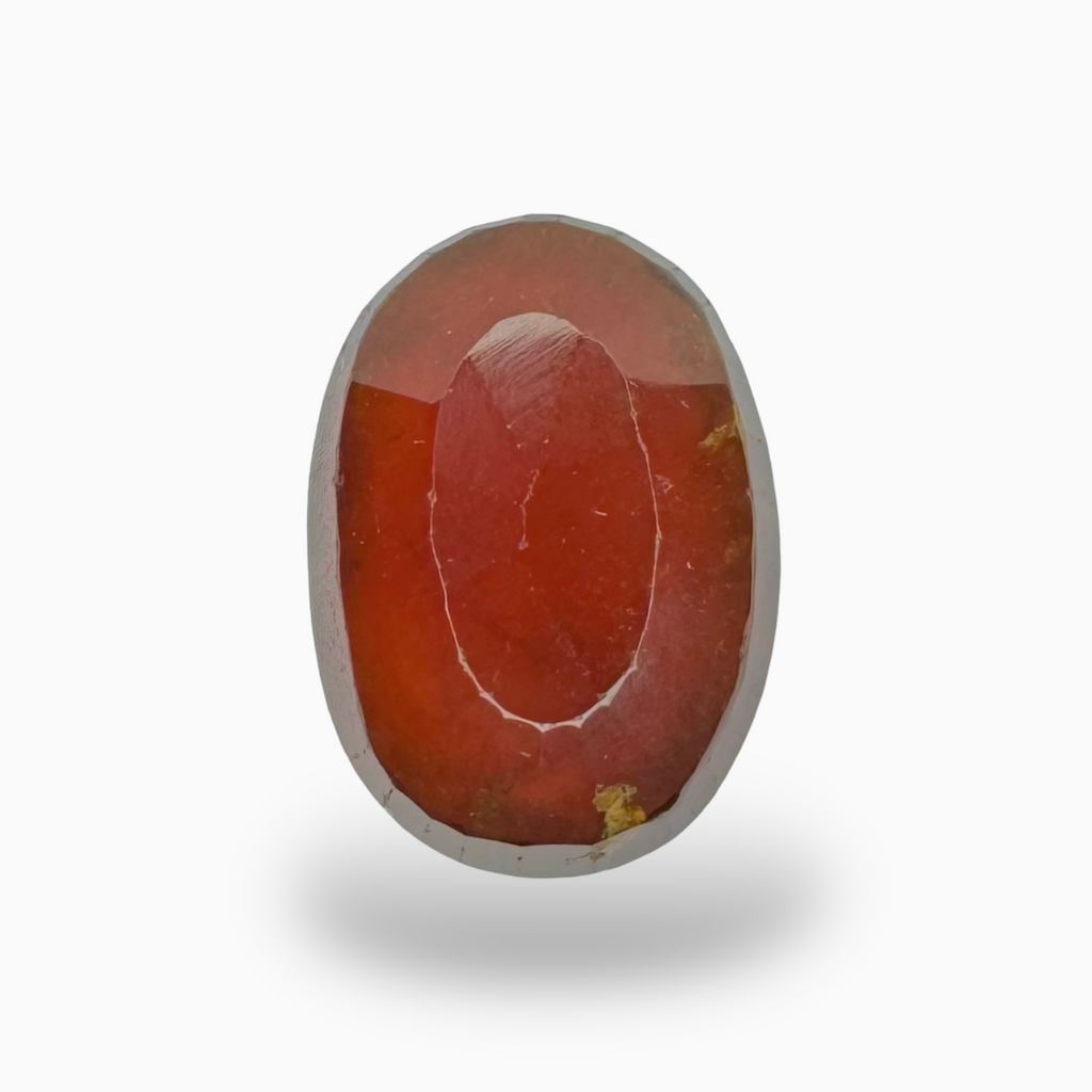 Dark Orange Hessonite Garnet Natural Oval Shape 7.52 Carats ( 14X12mm )
