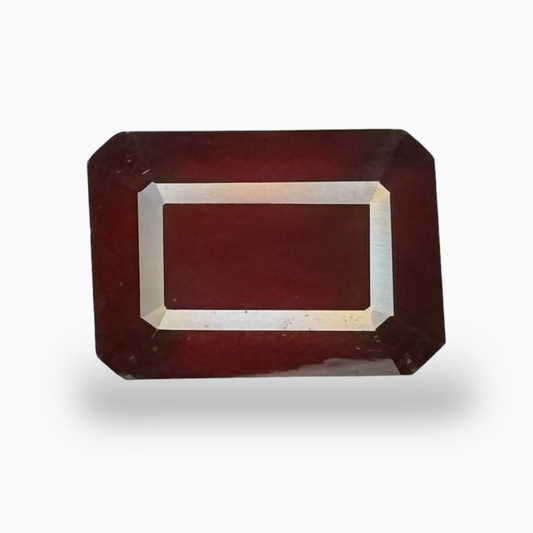 Natural Dark Orange Hessonite Garnet 14.4 Carats Emerald Cut ( 15X11mm )