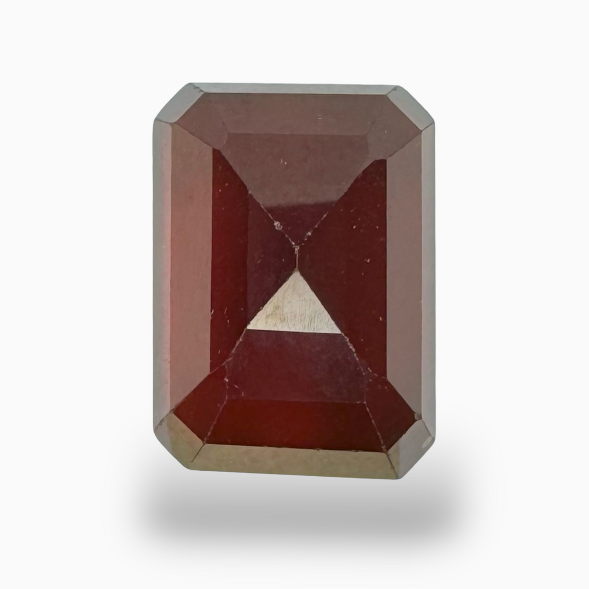 Natural Dark Orange Hessonite Garnet 14.4 Carats Emerald Cut ( 15X11mm )