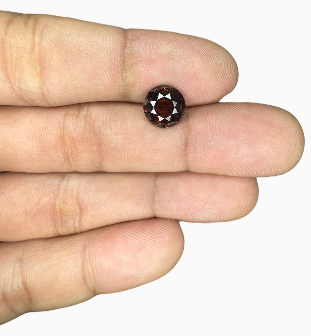 Natural Orange Sapphire Round Stone 3.62 Carats Certified by IDL from Srilanka