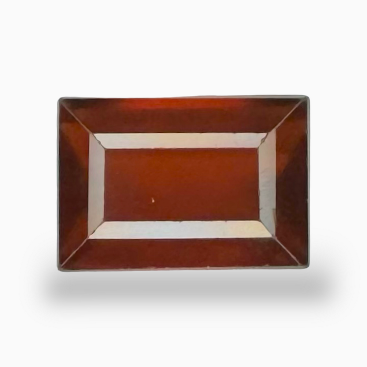 Dark Orange Hessonite Garnet 4.47 Carats Baguette Cut ( 11X7mm )