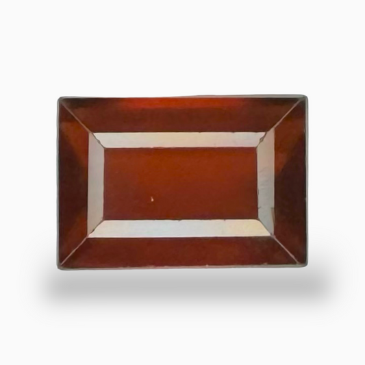 Dark Orange Hessonite Garnet 4.47 Carats Emerald Cut ( 11X7mm )