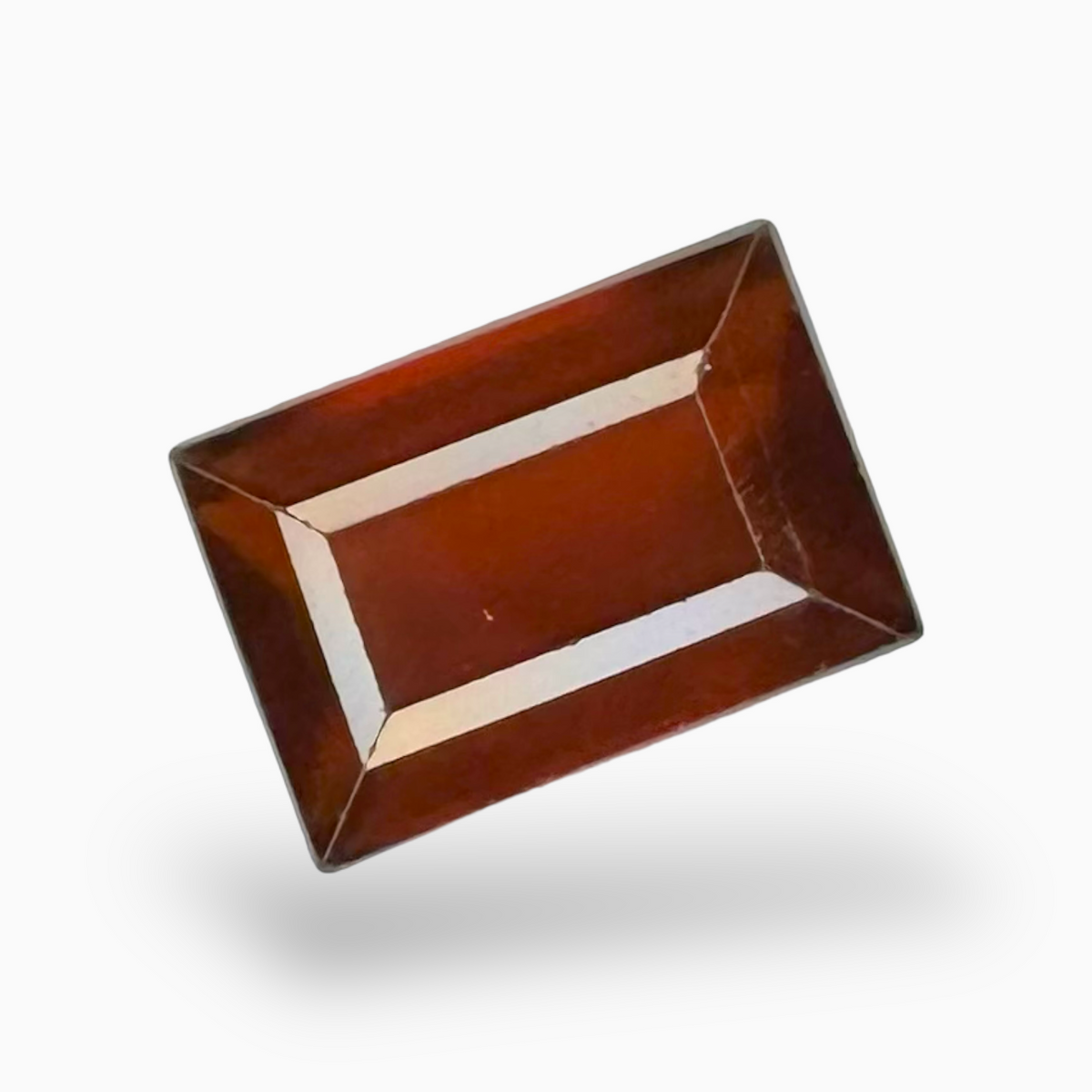 Dark Orange Hessonite Garnet 4.47 Carats Baguette Cut ( 11X7mm )