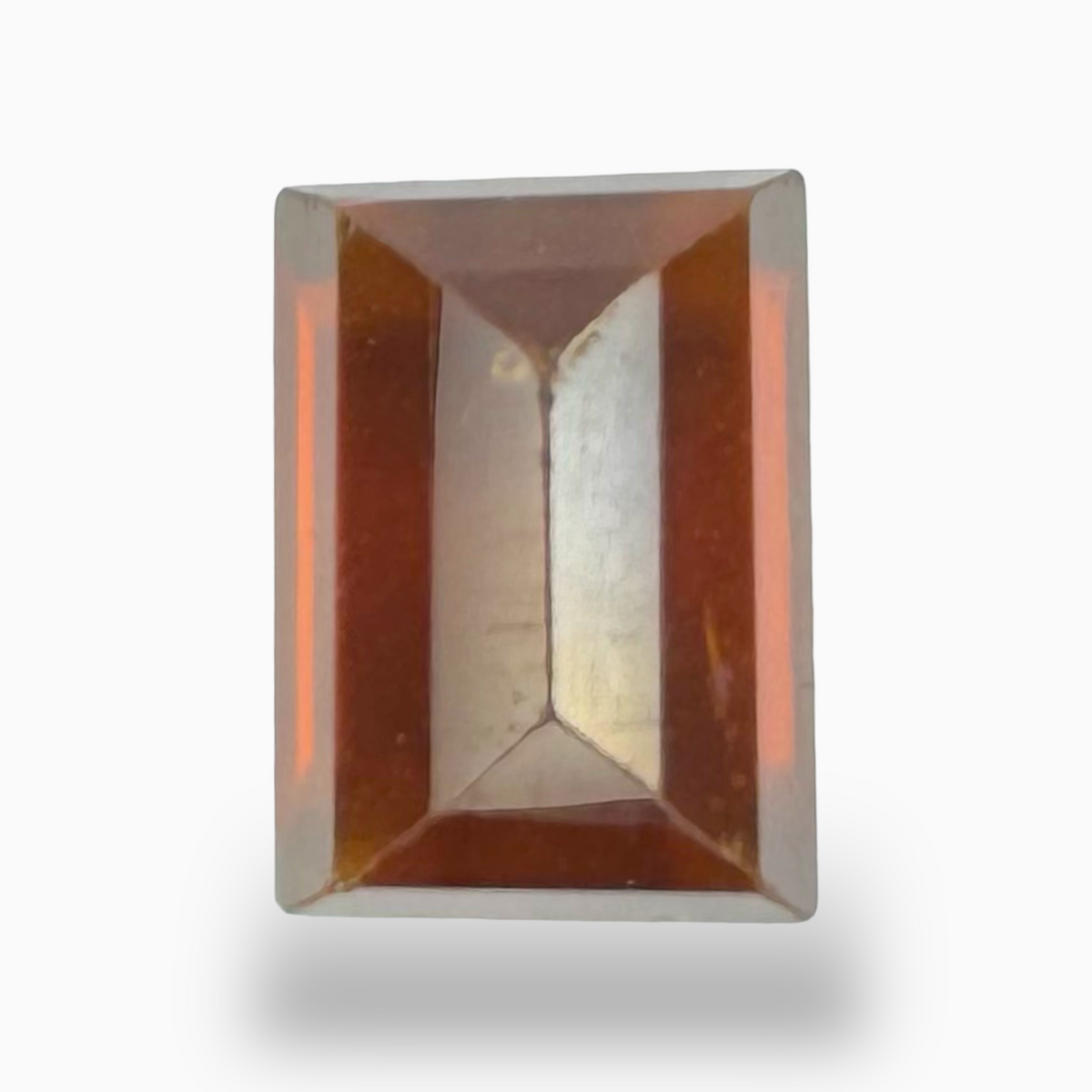 Dark Orange Hessonite Garnet 4.47 Carats Baguette Cut ( 11X7mm )