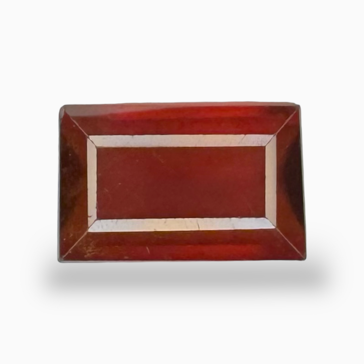 Dark Orange Hessonite Garnet 4.72 Carats Emerald Cut ( 13X8mm )