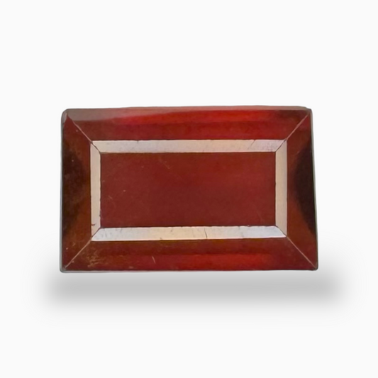 Dark Orange Hessonite Garnet 4.72 Carats Emerald Cut ( 13X8mm )